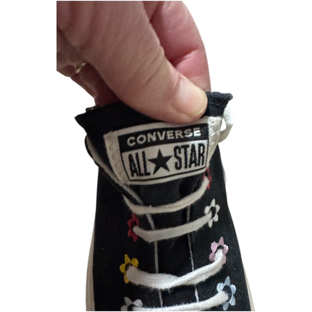 Converse Chuck Taylor All Star Lift Floral Embroidered Platform Sneakers Size 8 - Picture 4 of 8